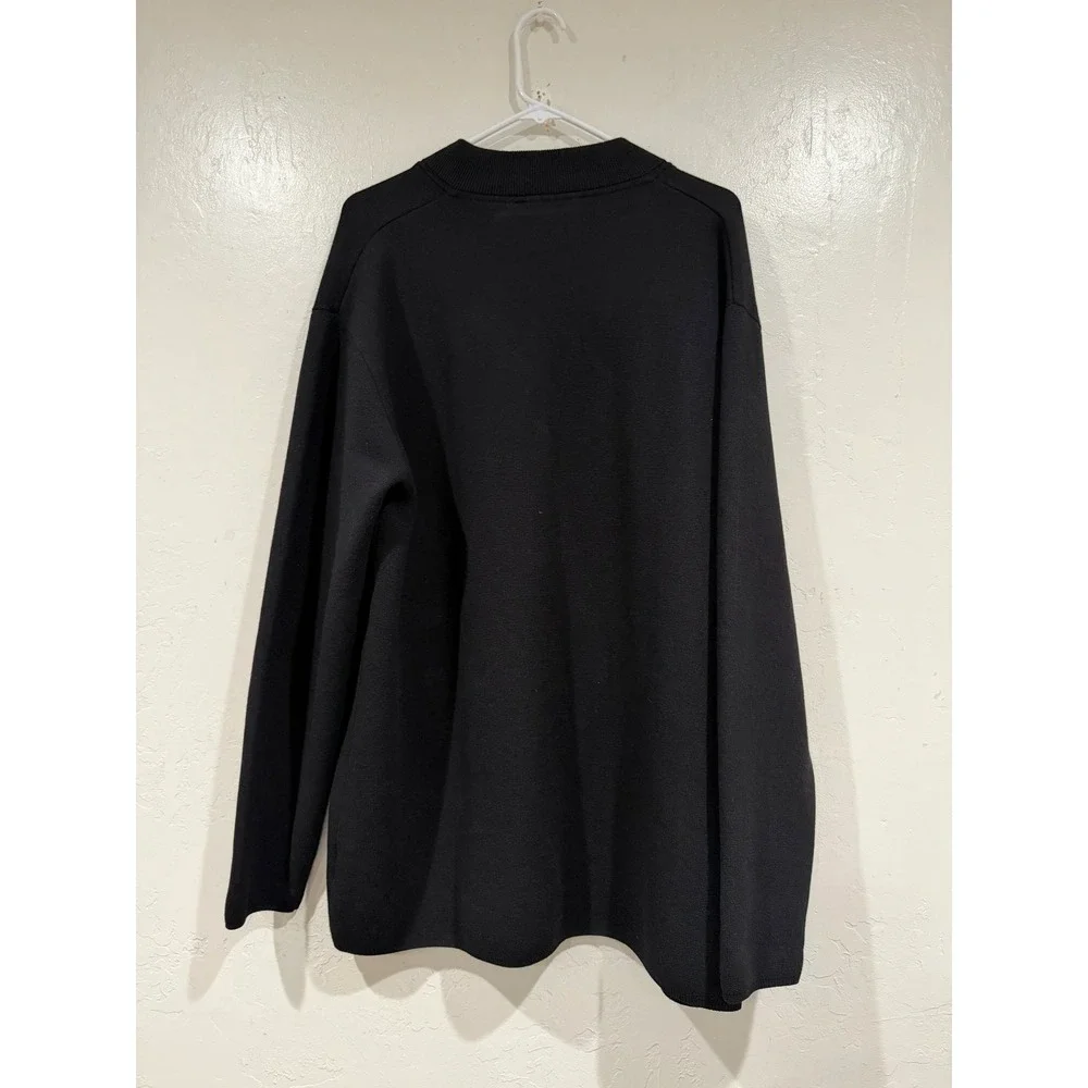 BYLT Premium Basics Mens Cardigan Sweater Black Open Front XL MTCG0633-001-XL